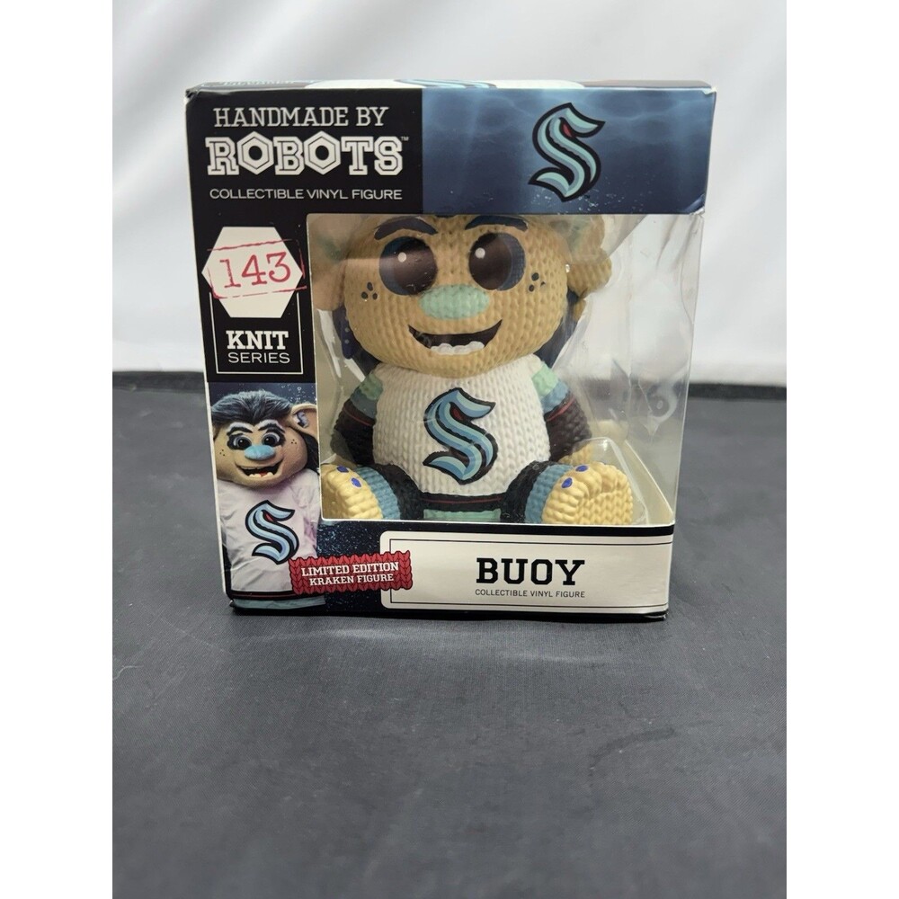 Seattle Kraken Buoy Troll Vinyl Figure Handmade By Robots Knit Series #143 NHL